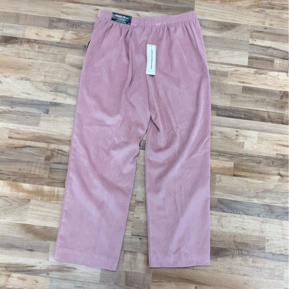 NEW Alfred Dunner Corduroy Pants Comfort Elastic Waist 12P Short Pink Blush - Picture 5 of 10
